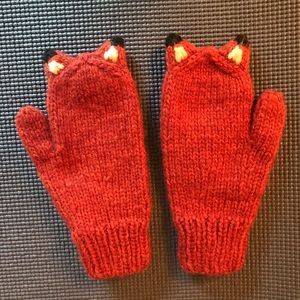 Fox Ear Mittens! Women’s S or kids M